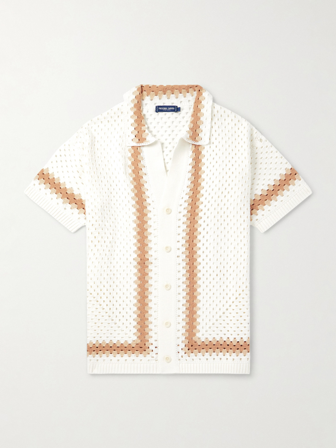 Frescobol Carioca Pinto Crocheted Cotton Shirt - Men