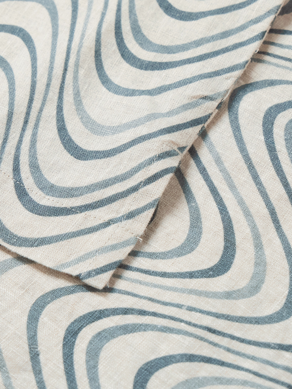 Frescobol Carioca Roberto Camp-collar Printed Linen Shirt In Yellow