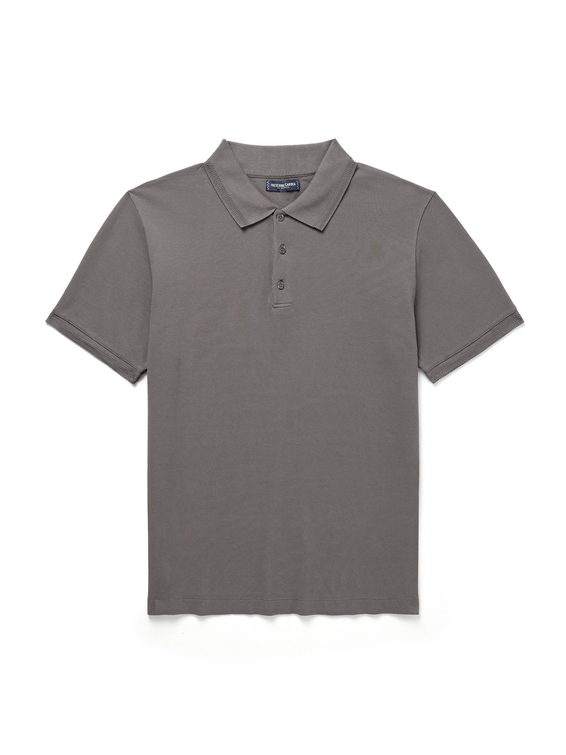 Frescobol Carioca Horacio Cotton-piqué Polo Shirt In Gray