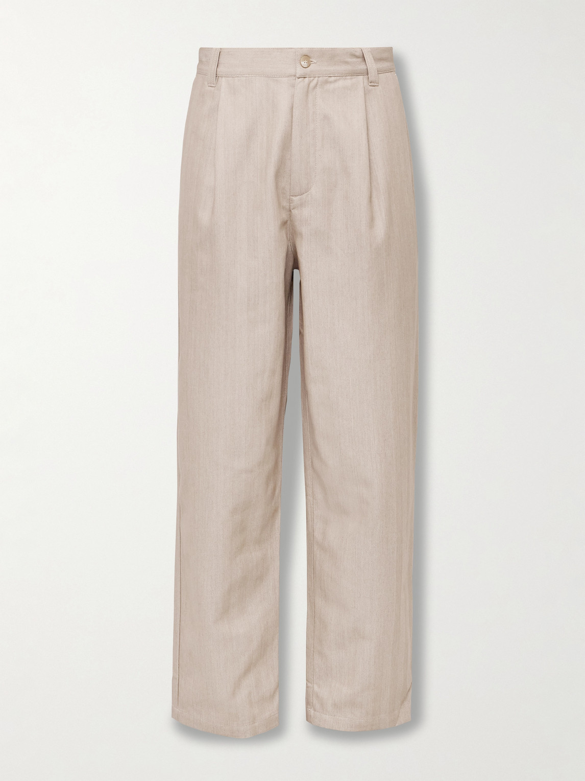 Frescobol Carioca Aldo Wide-Leg Herringbone Cotton Trousers - Men