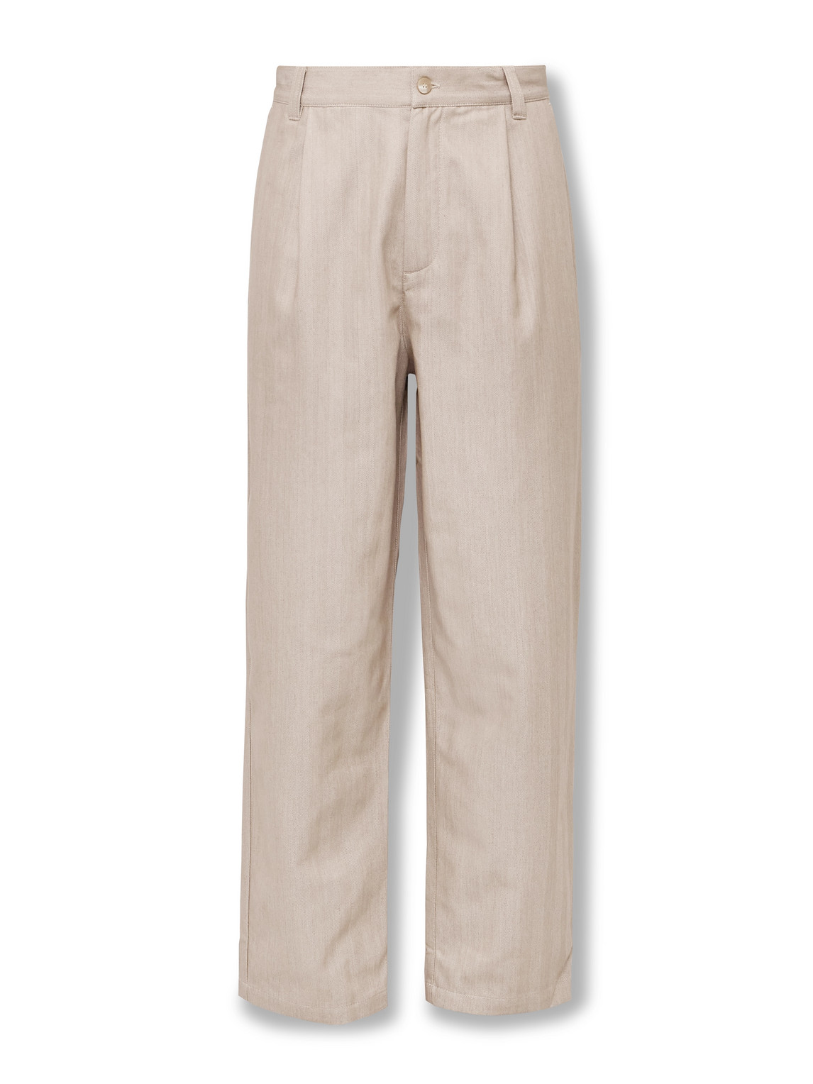 Frescobol Carioca Aldo Wide-leg Herringbone Cotton Trousers In Neutral