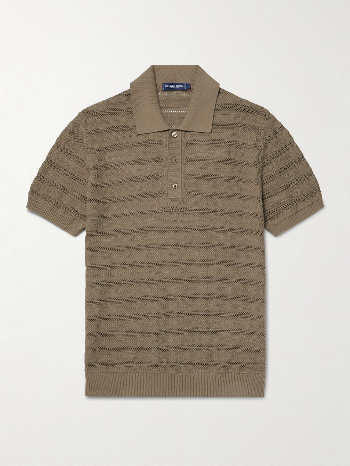 Frescobol Carioca Vidal Open-Knit Cotton Polo hirt - Men