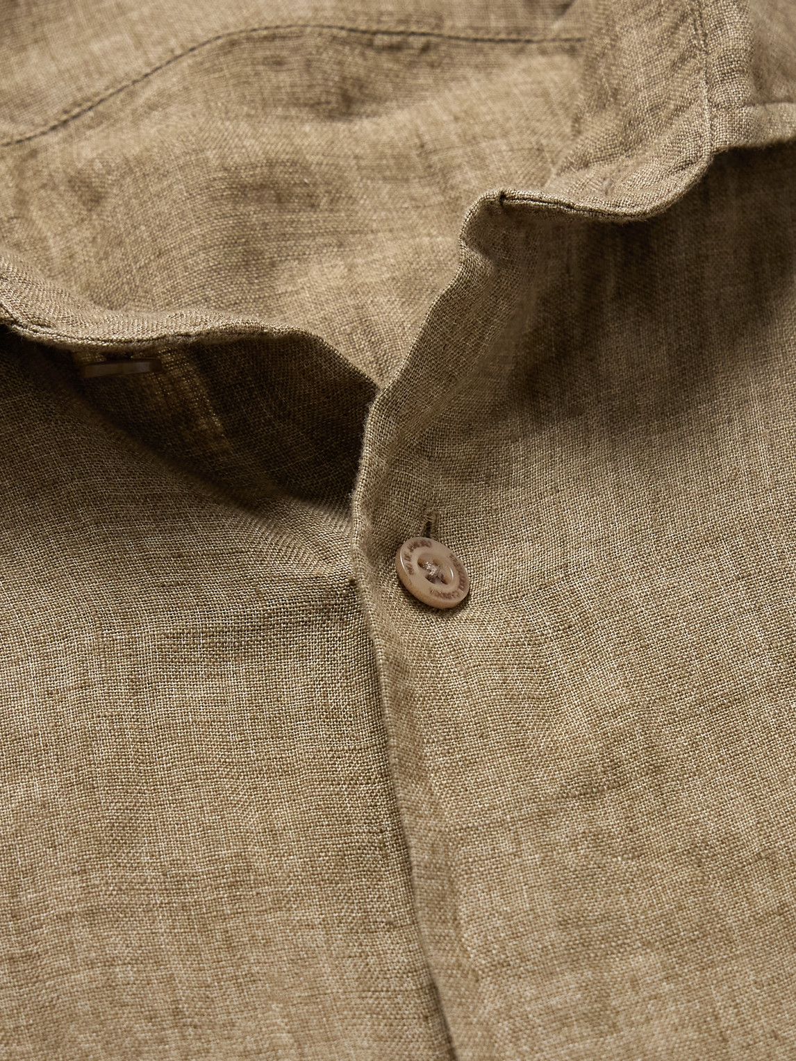 Frescobol Carioca Antonio Linen Shirt In Brown
