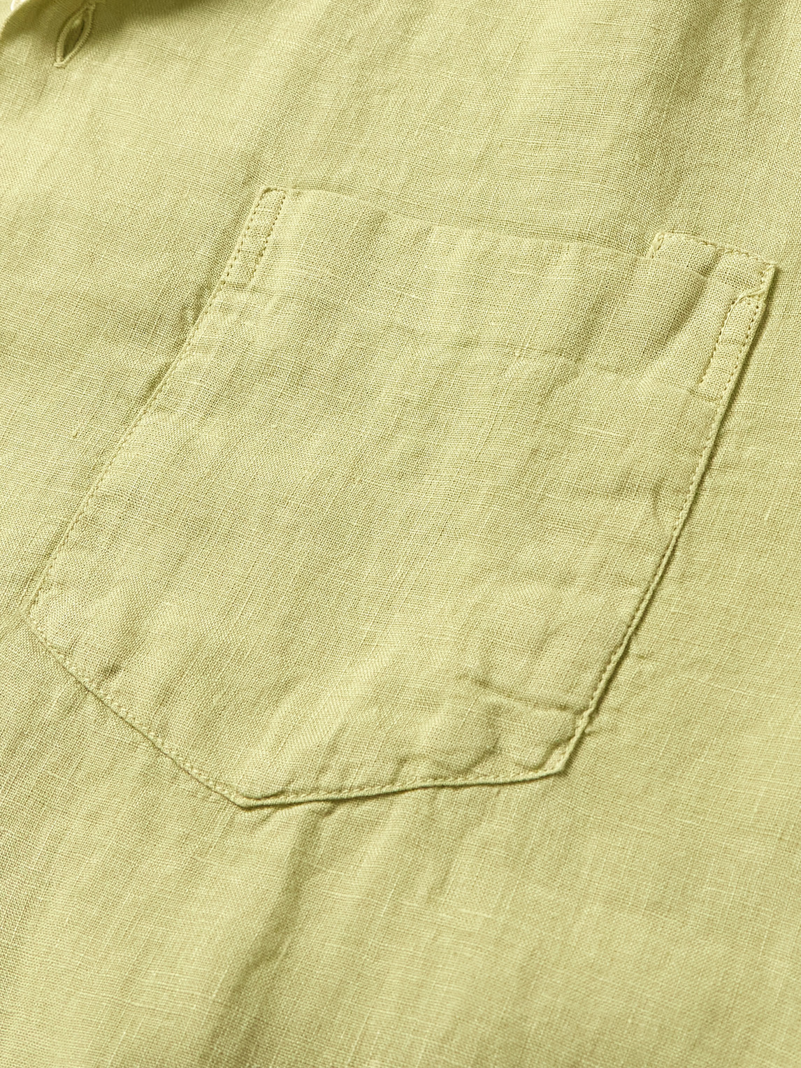 Frescobol Carioca Angelo Camp-collar Linen Shirt In Green