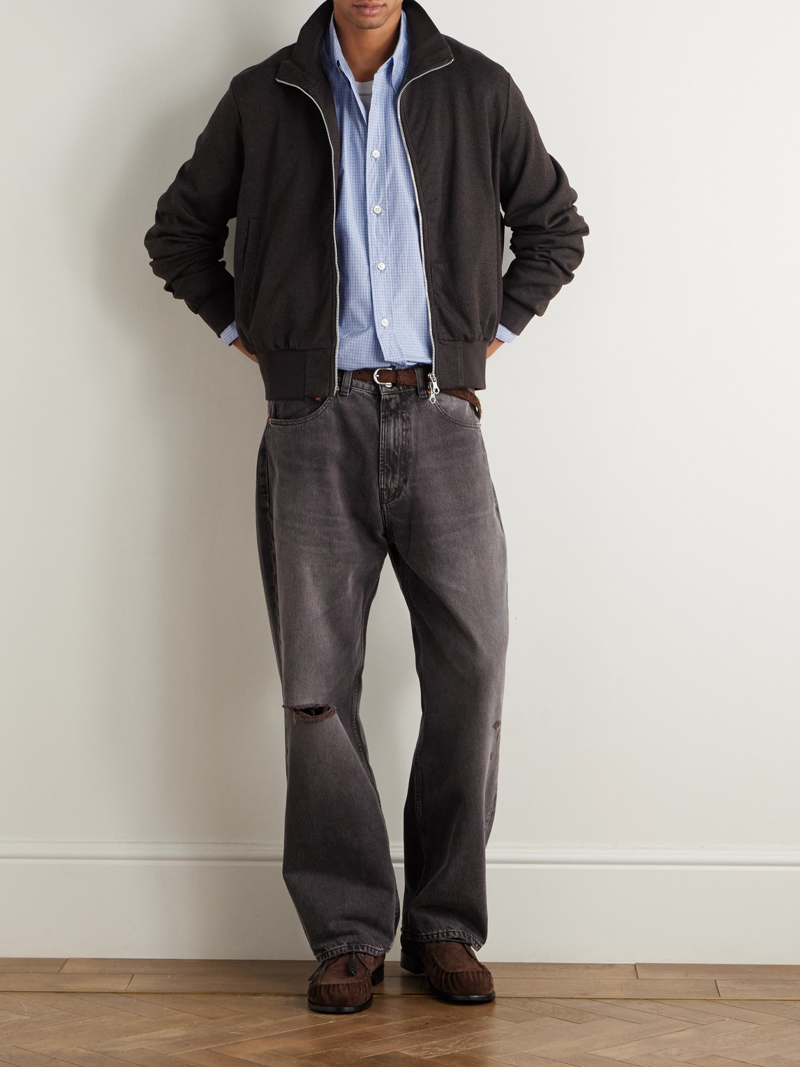 Our Legacy Beyond Checked Cotton-poplin Shirt In Blue