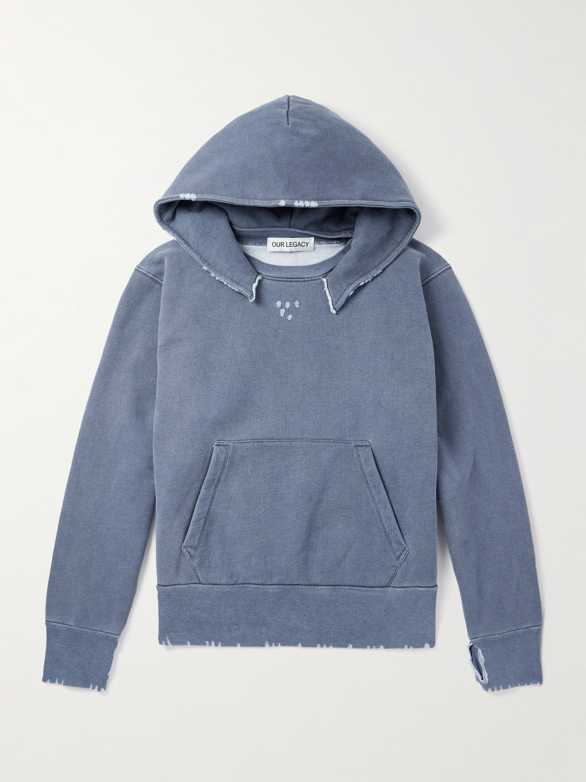 Our Legacy Relic Distressed Cotton-Jersey Hoodie - Men