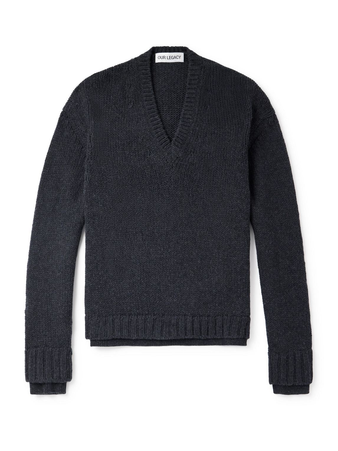 Our Legacy False Merino Wool Sweater In Black