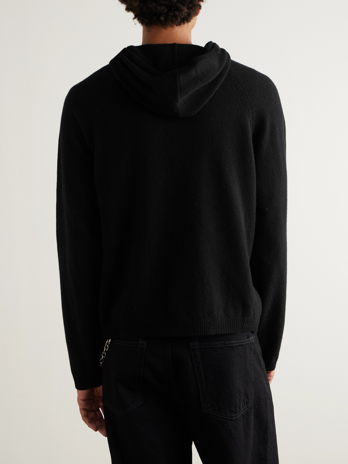 Our Legacy Cherub Merino Wool Hoodie In Black
