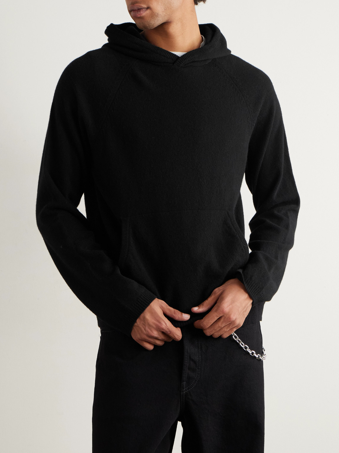 Our Legacy Cherub Merino Wool Hoodie In Black