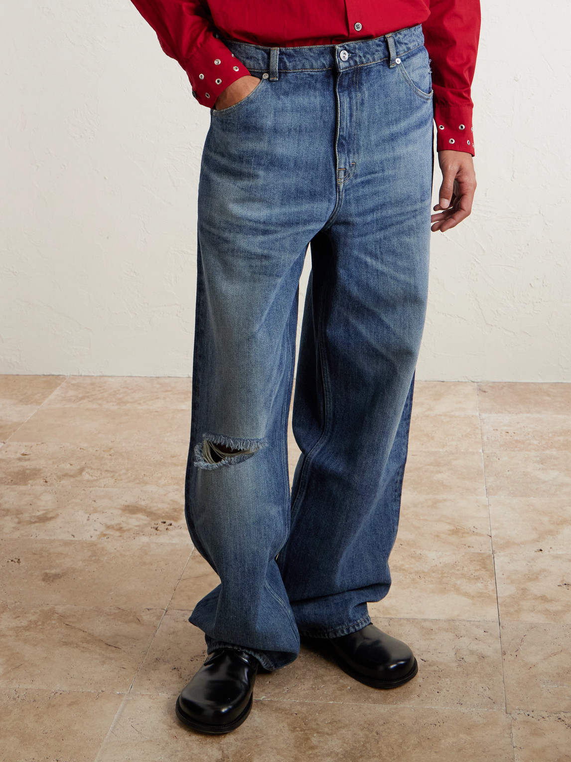 Our Legacy Vast Cut High-rise Wide-leg Jeans In Blue