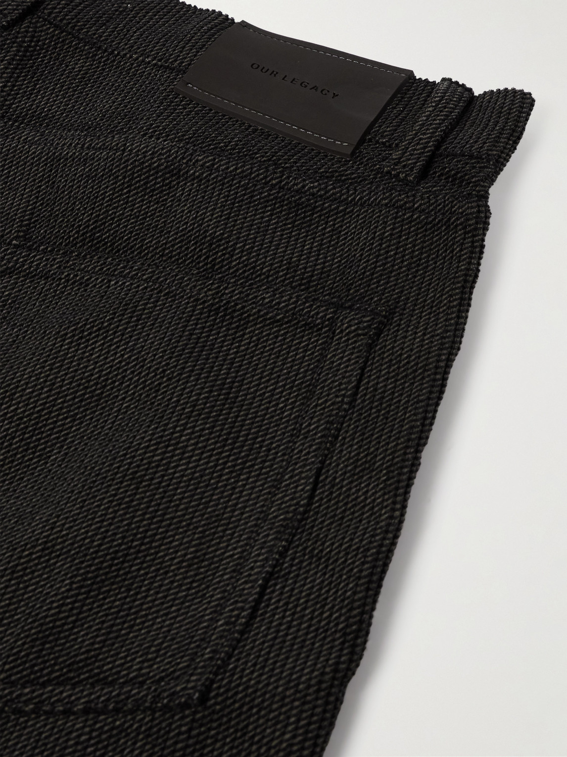 Our Legacy Vast Wide-leg Herringbone Jeans In Animal Print