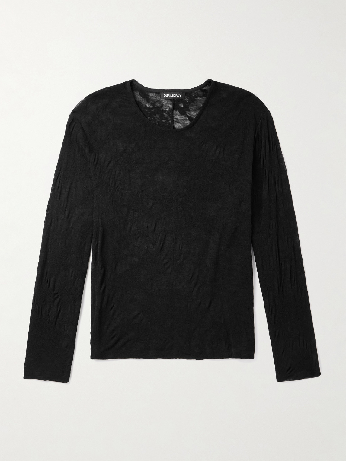 Our Legacy Floral-Jacquard Merino Wool-Gauze Sweater - Men