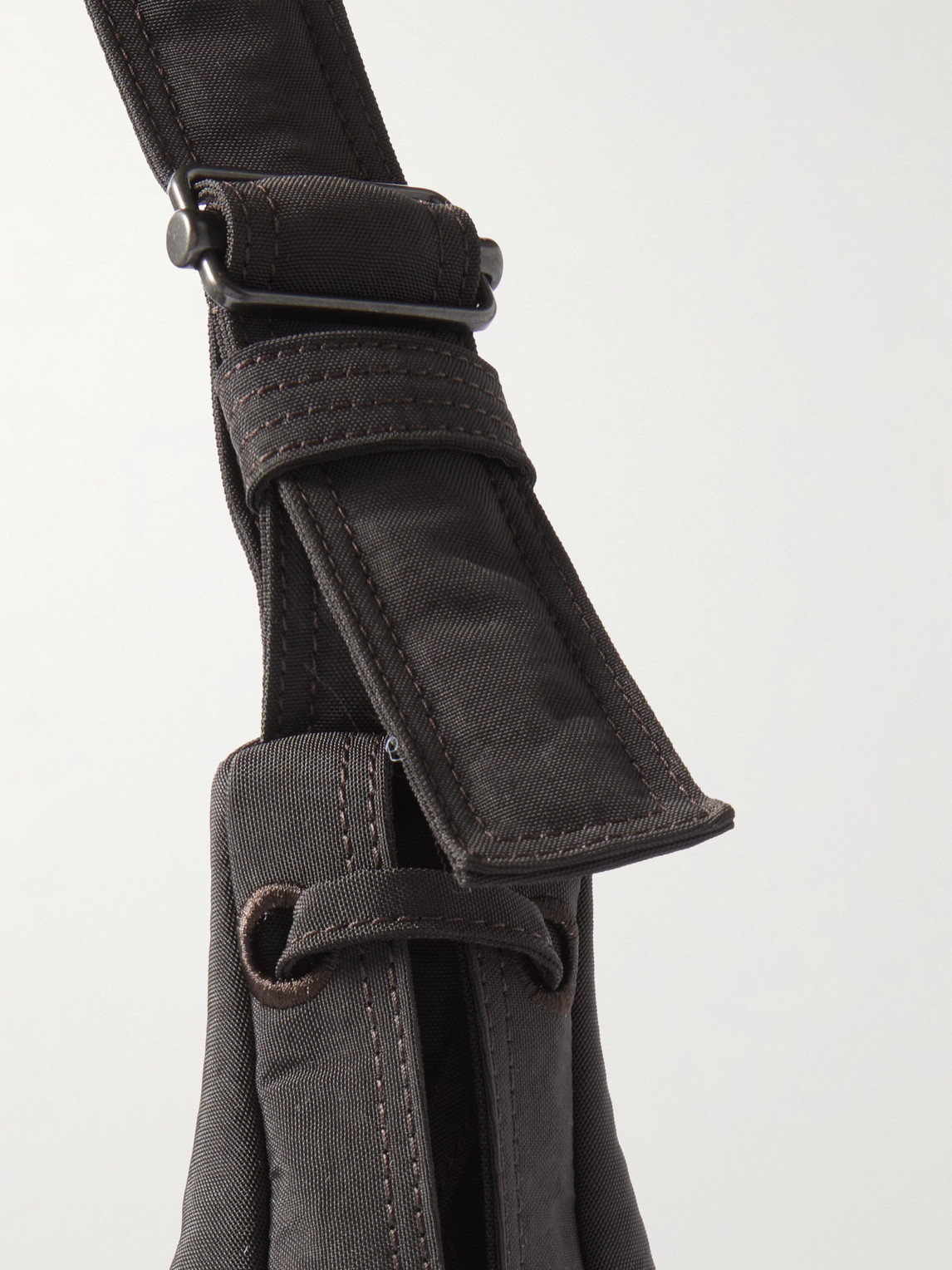 Lemaire Soft Game Small Nylon-canvas Messenger Bag In Brown