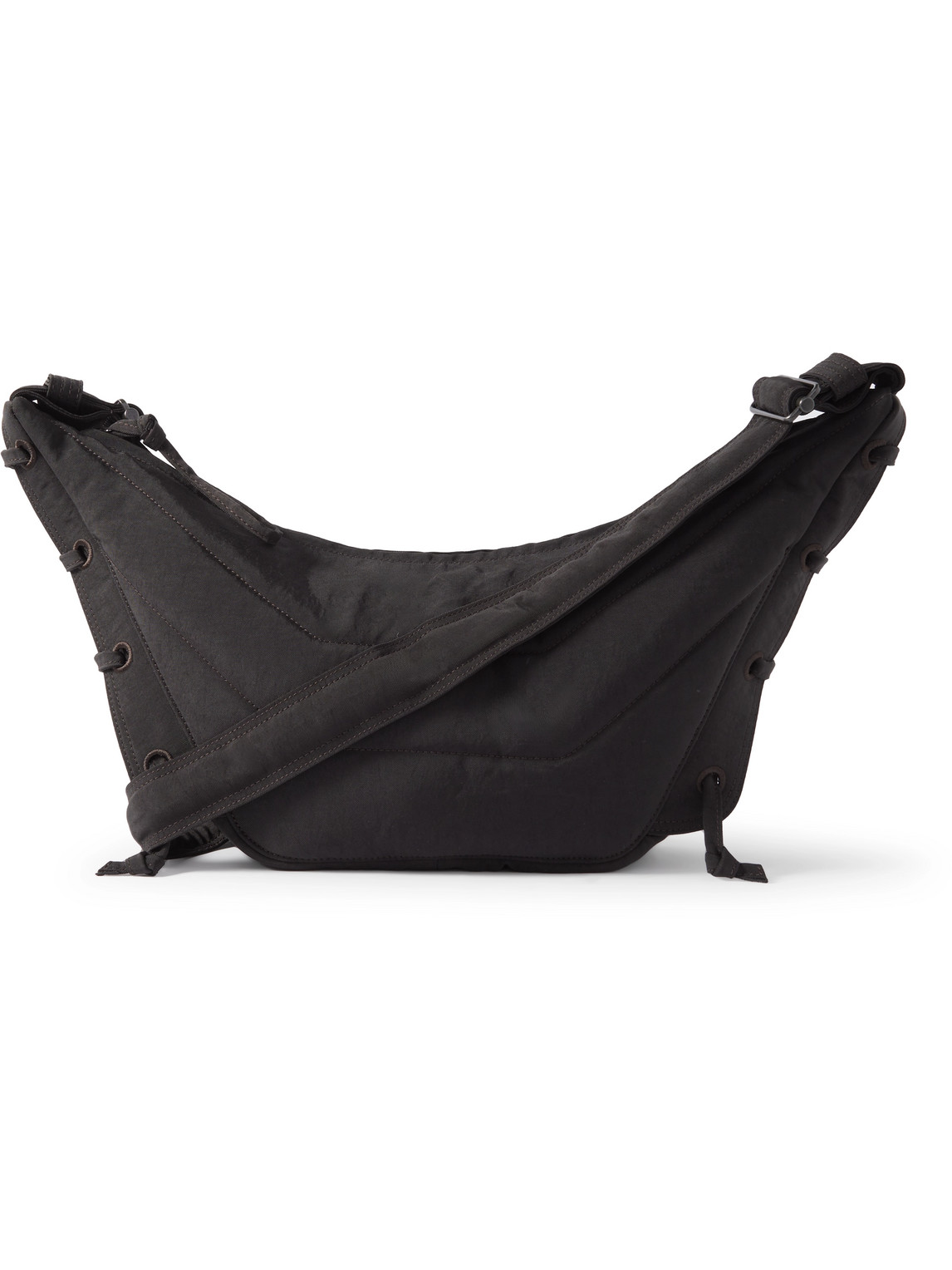 Lemaire Soft Game Small Nylon-canvas Messenger Bag In Brown