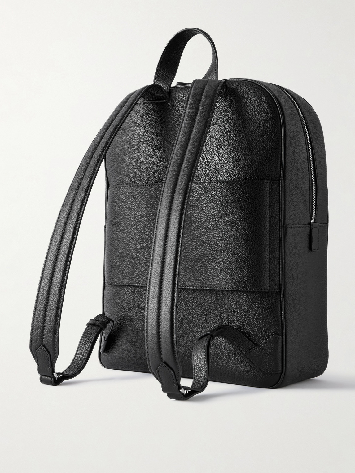 Serapian Full-grain Leather Backpack In Black