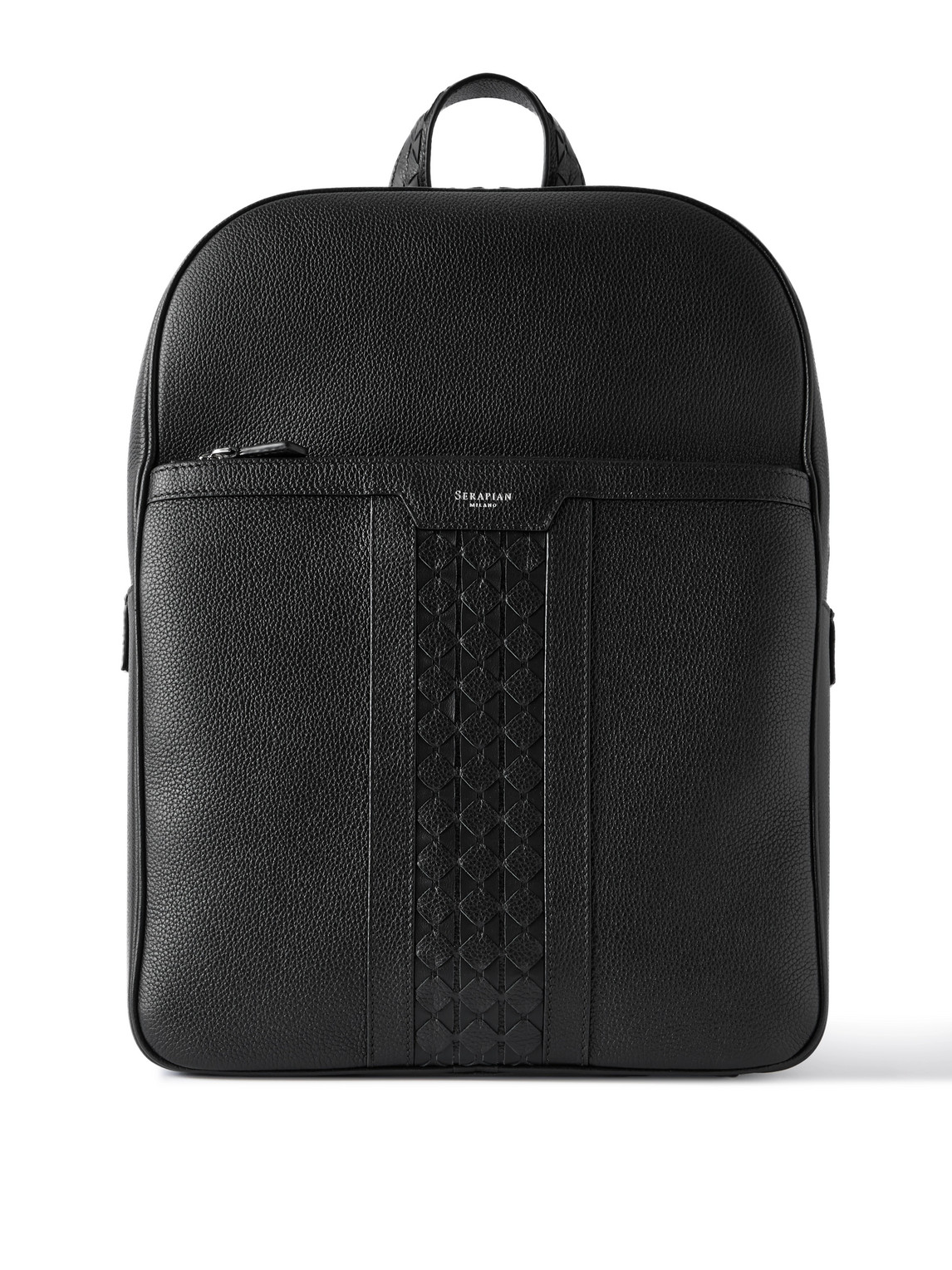 Serapian Full-grain Leather Backpack In Black