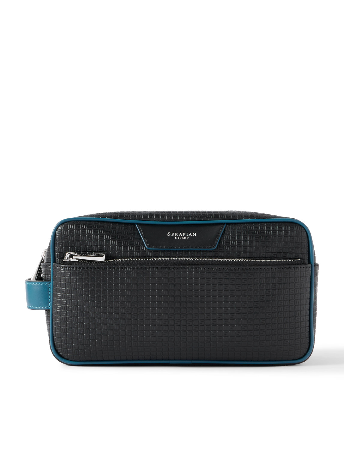 Leather-Trimmed Stepan Coated-Canvas Wash Bag