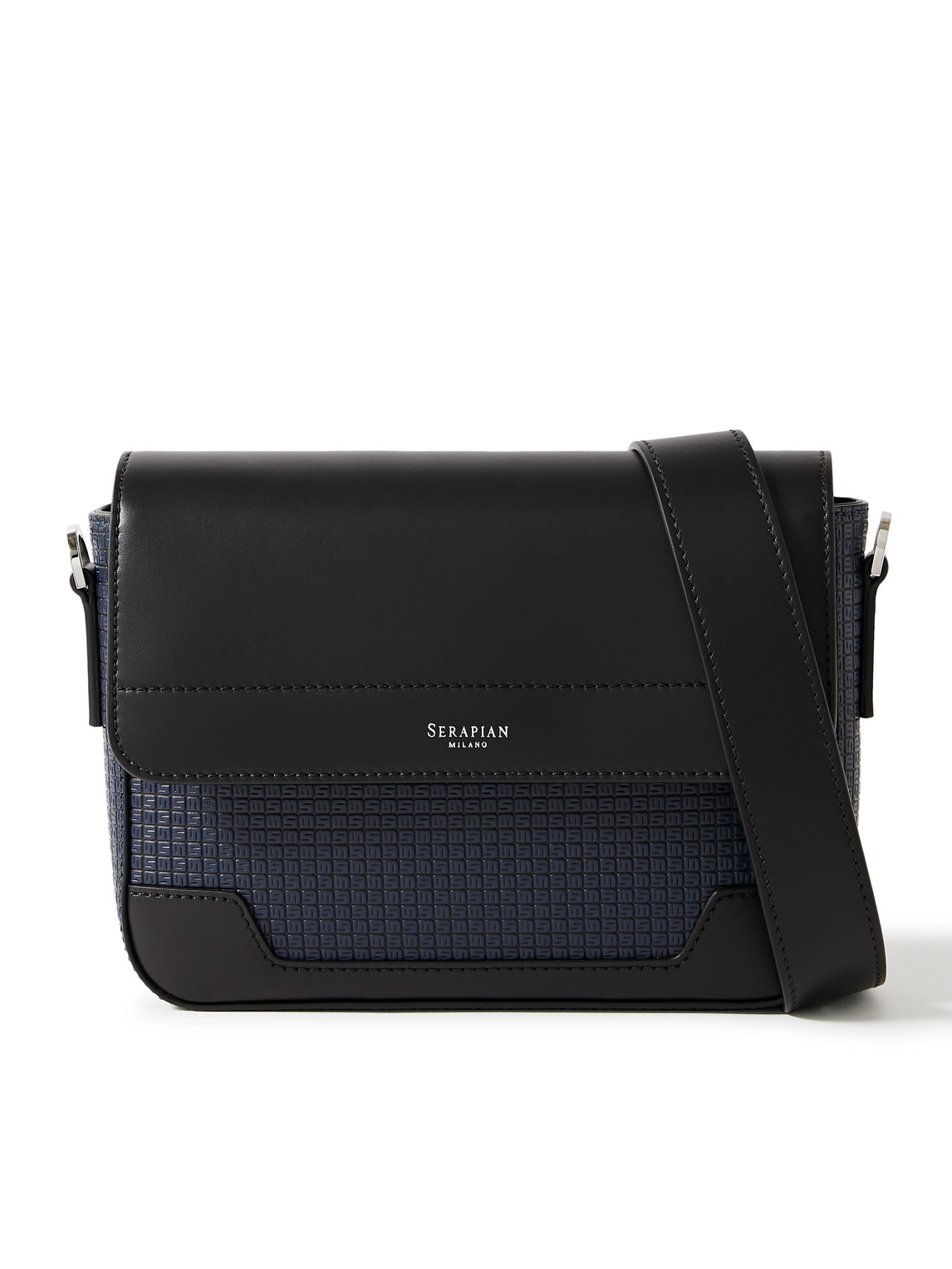 Leather and Logo-Embossed Stepan Coated-Canvas Messenger Bag