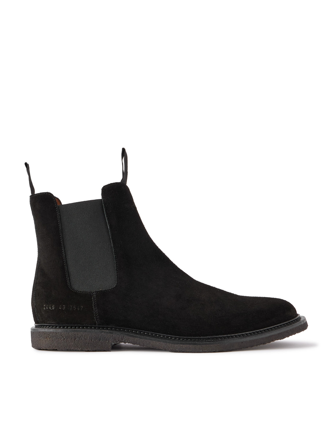 Common Projects Waxed-suede Chelsea Boots In Black