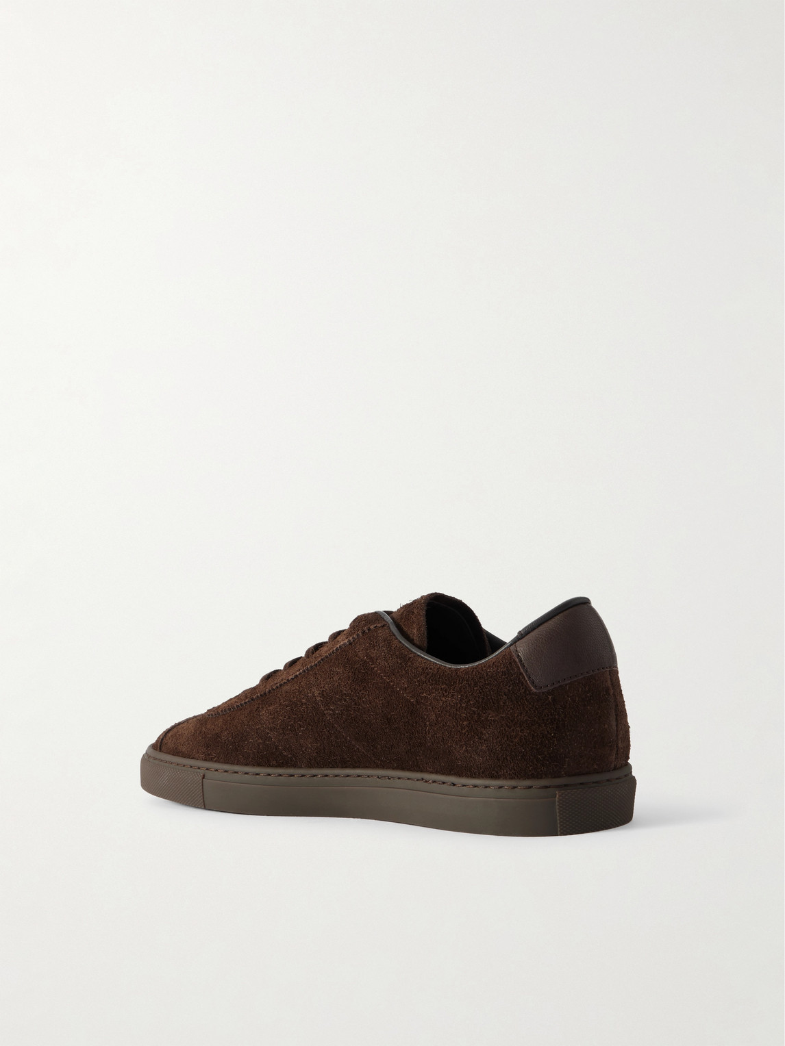 Common Projects Field Trainer Brushed-suede Sneakers In Brown