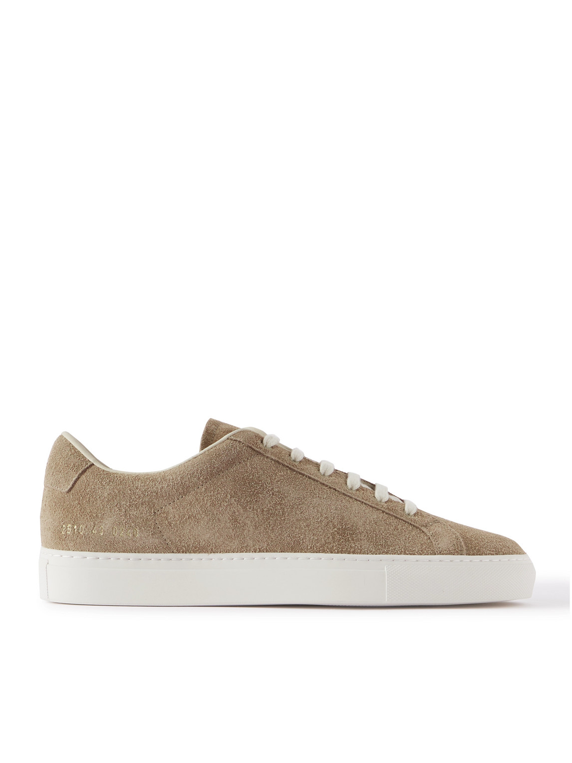 Common Projects Achilles Sport Brushed-suede Sneakers In Brown