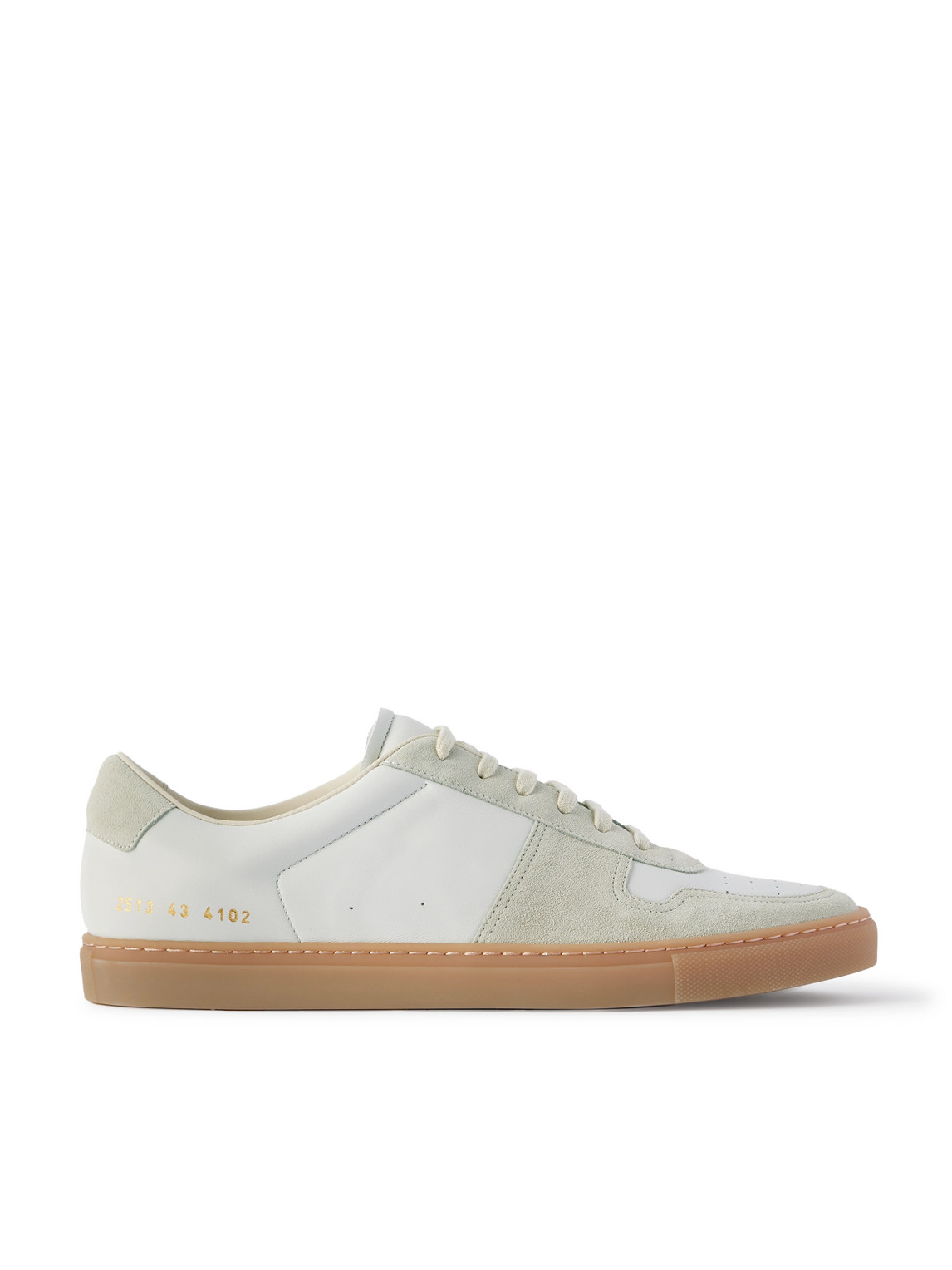 Common Projects Gray Bball Duo Slim Sneakers In White