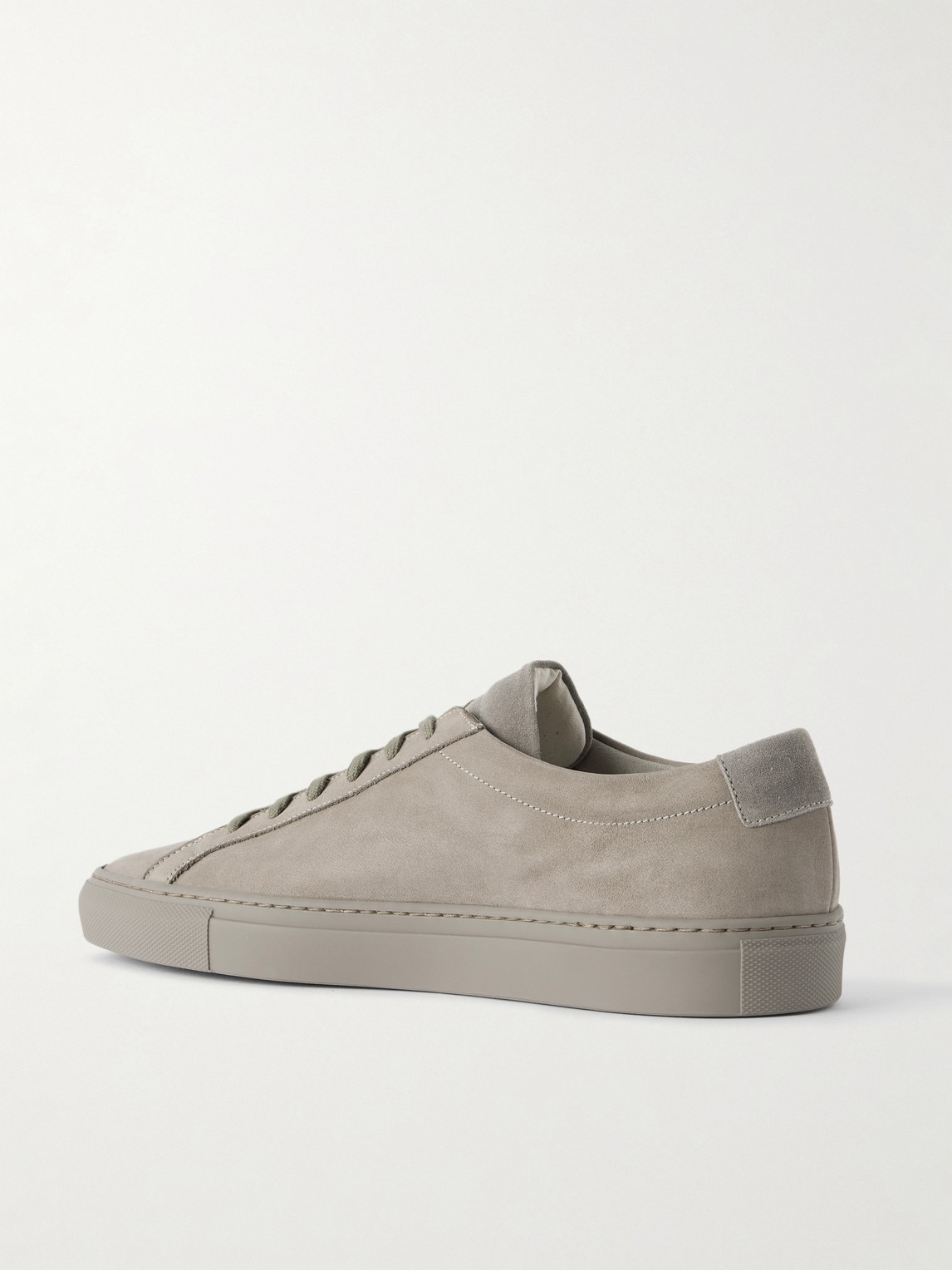 Common Projects Original Achilles Suede-trimmed Nubuck Sneakers In Gray
