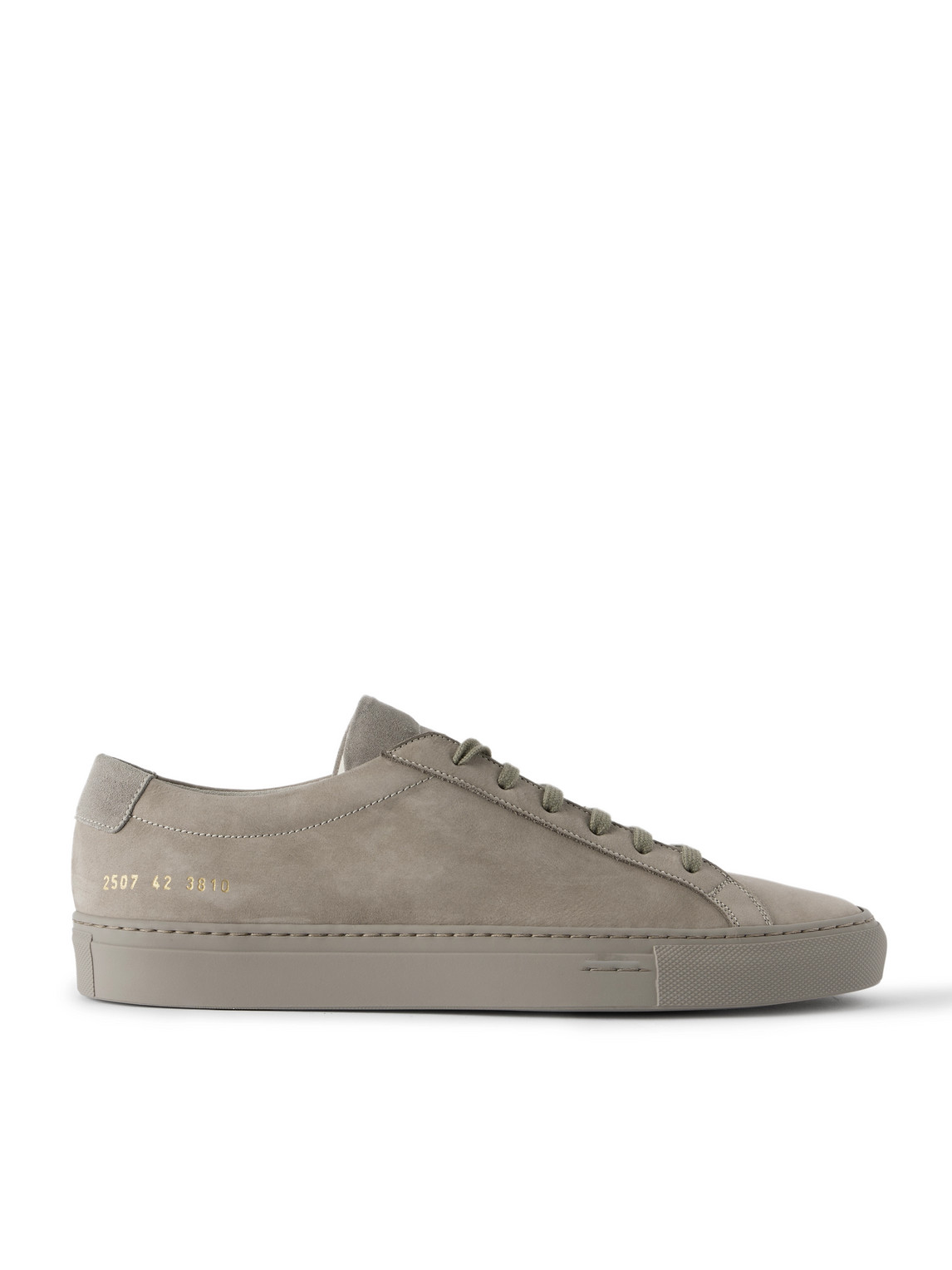 Common Projects Original Achilles Suede-trimmed Nubuck Sneakers In Gray