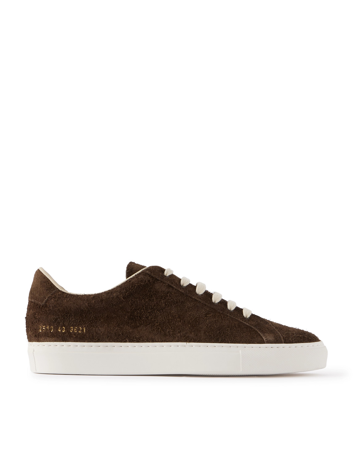 Common Projects Achilles Sport Brushed-suede Sneakers In Brown