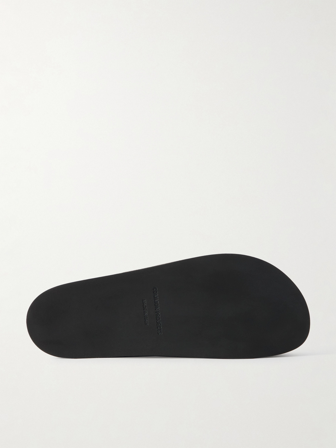 Common Projects Logo-debossed Suede Clogs In Gold