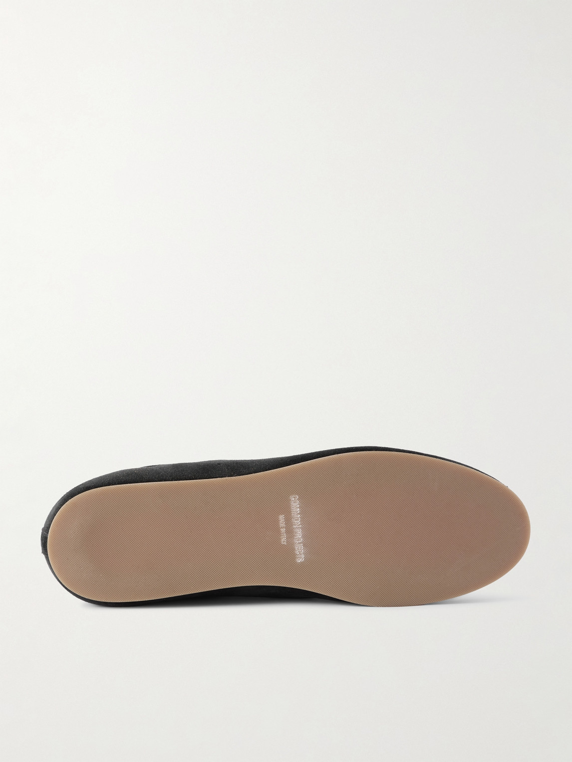 Common Projects Driving Lo Profile Leather-trimmed Suede Sneakers In Black