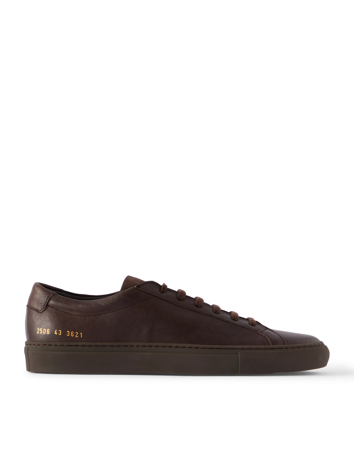 Common Projects Achilles Premium Leather Sneakers In Brown