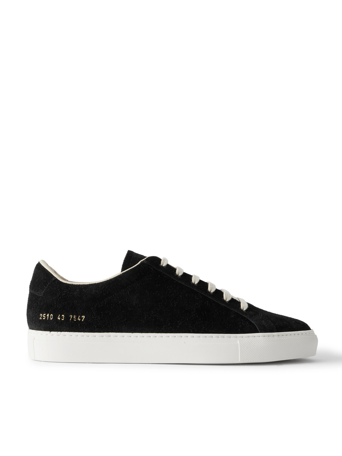 Common Projects Achilles Sport Brushed-suede Sneakers In Black