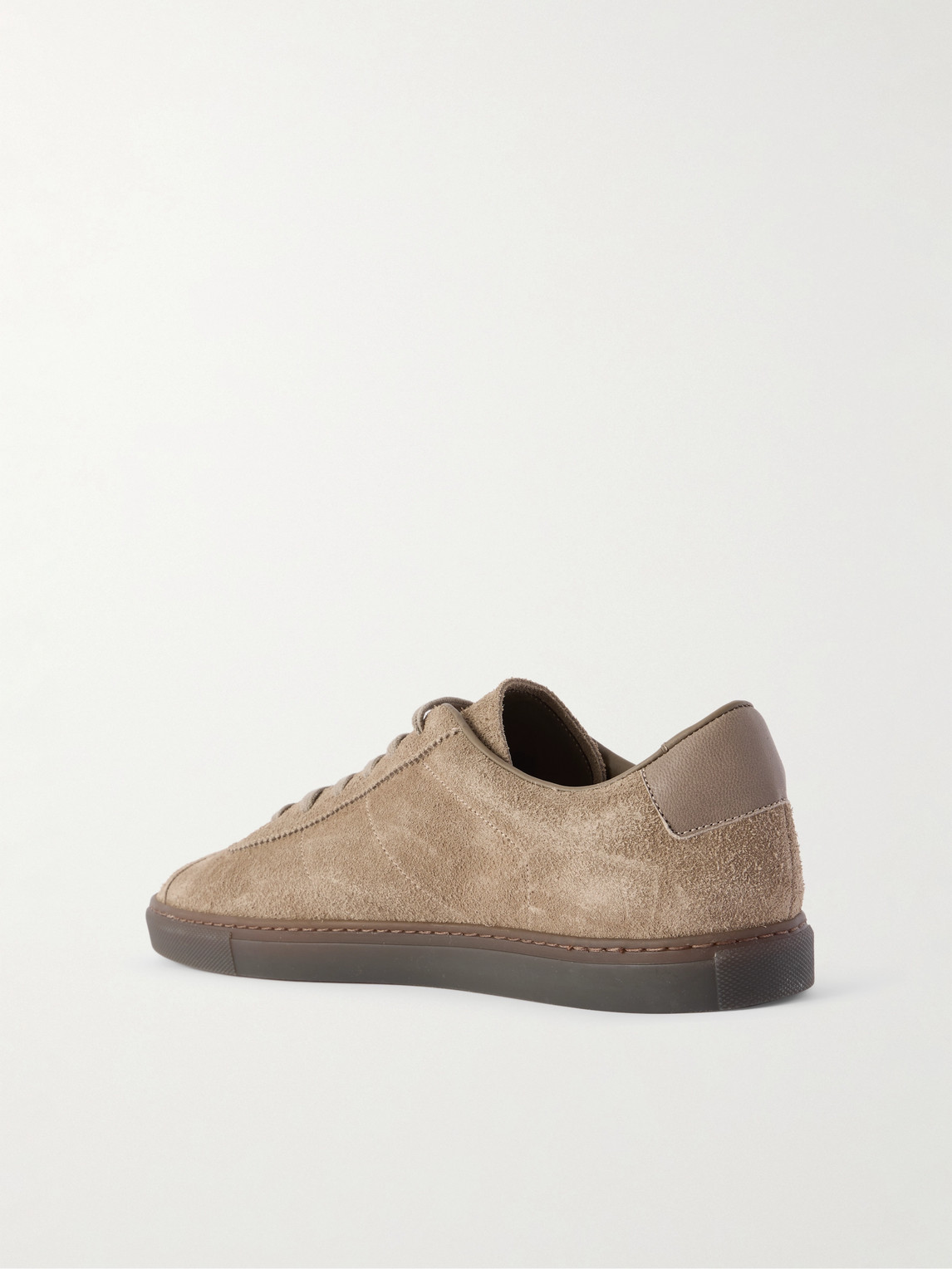 Common Projects Field Trainer Brushed-suede Sneakers In Brown