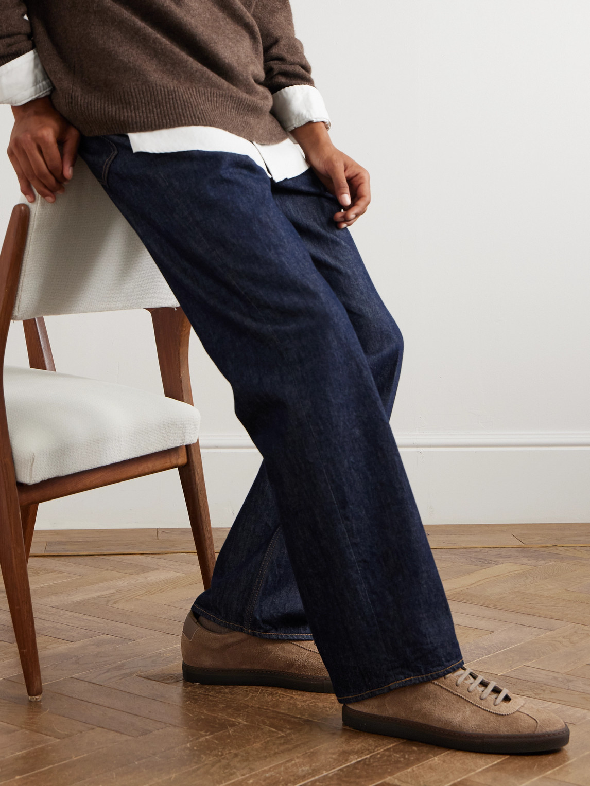 Common Projects Field Trainer Brushed-suede Sneakers In Brown