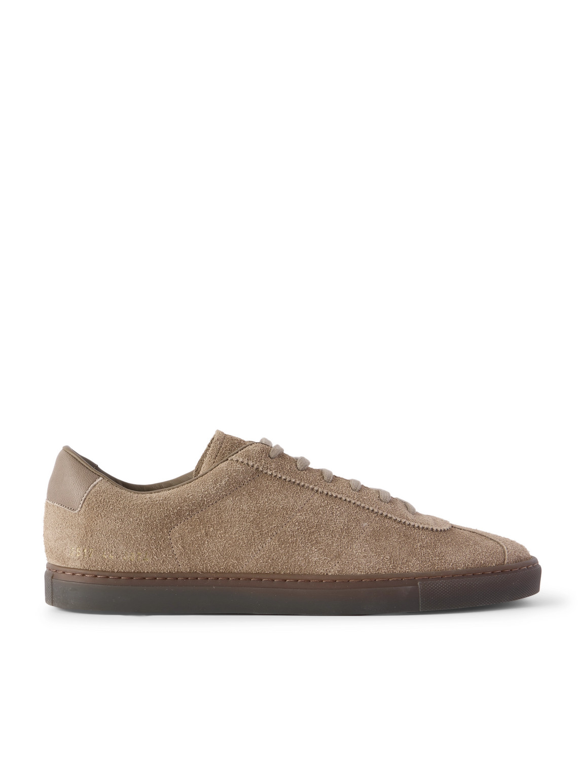 Common Projects Field Trainer Brushed-suede Sneakers In Brown