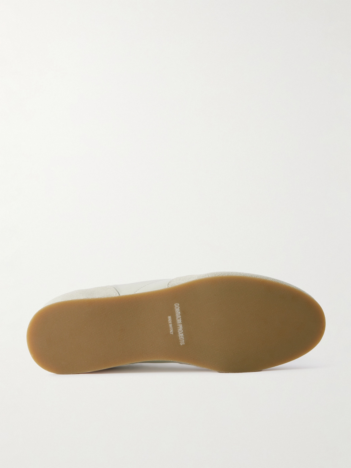 Common Projects Minimal Runner Suede-trimmed Leather Sneakers In White