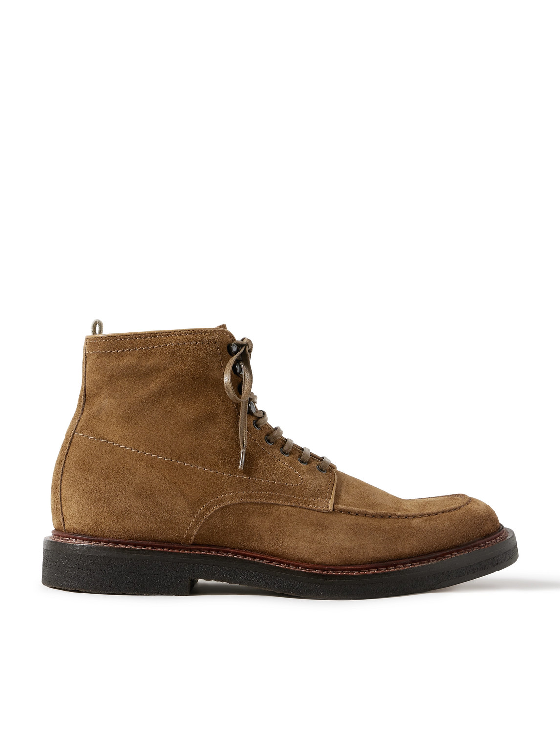 Officine Creative Aston Crepe 004 Suede Boots In Brown