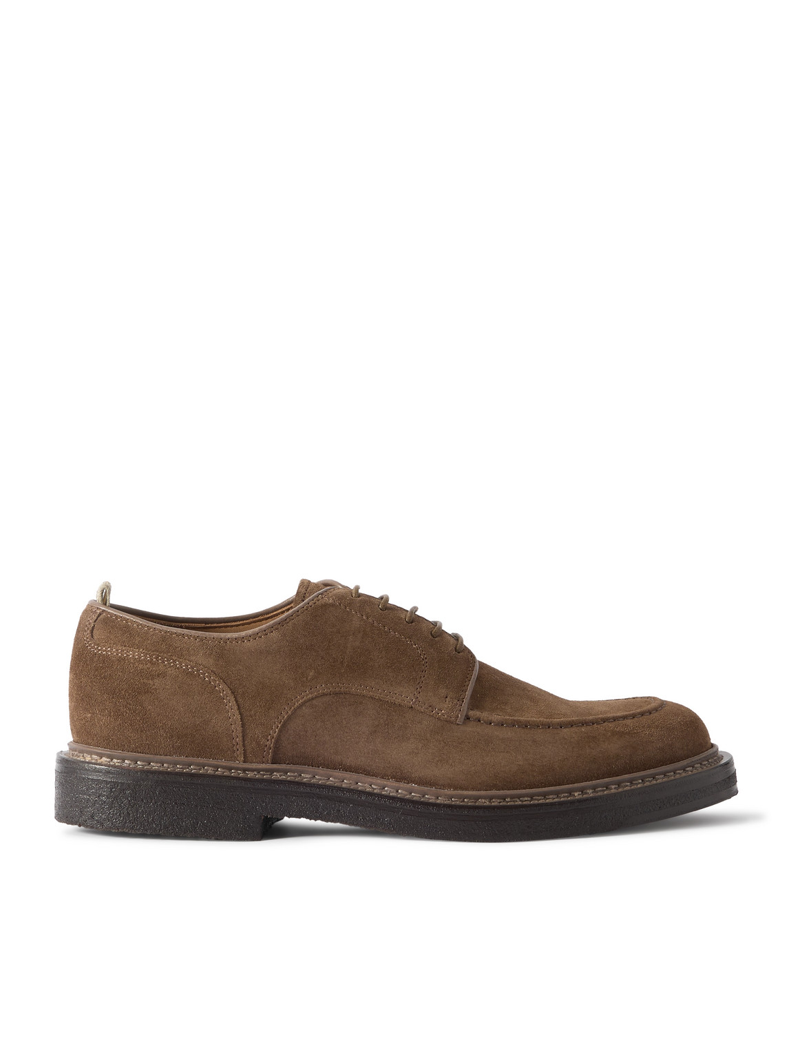 Officine Creative Aston 003 Suede Derby Shoes In Brown