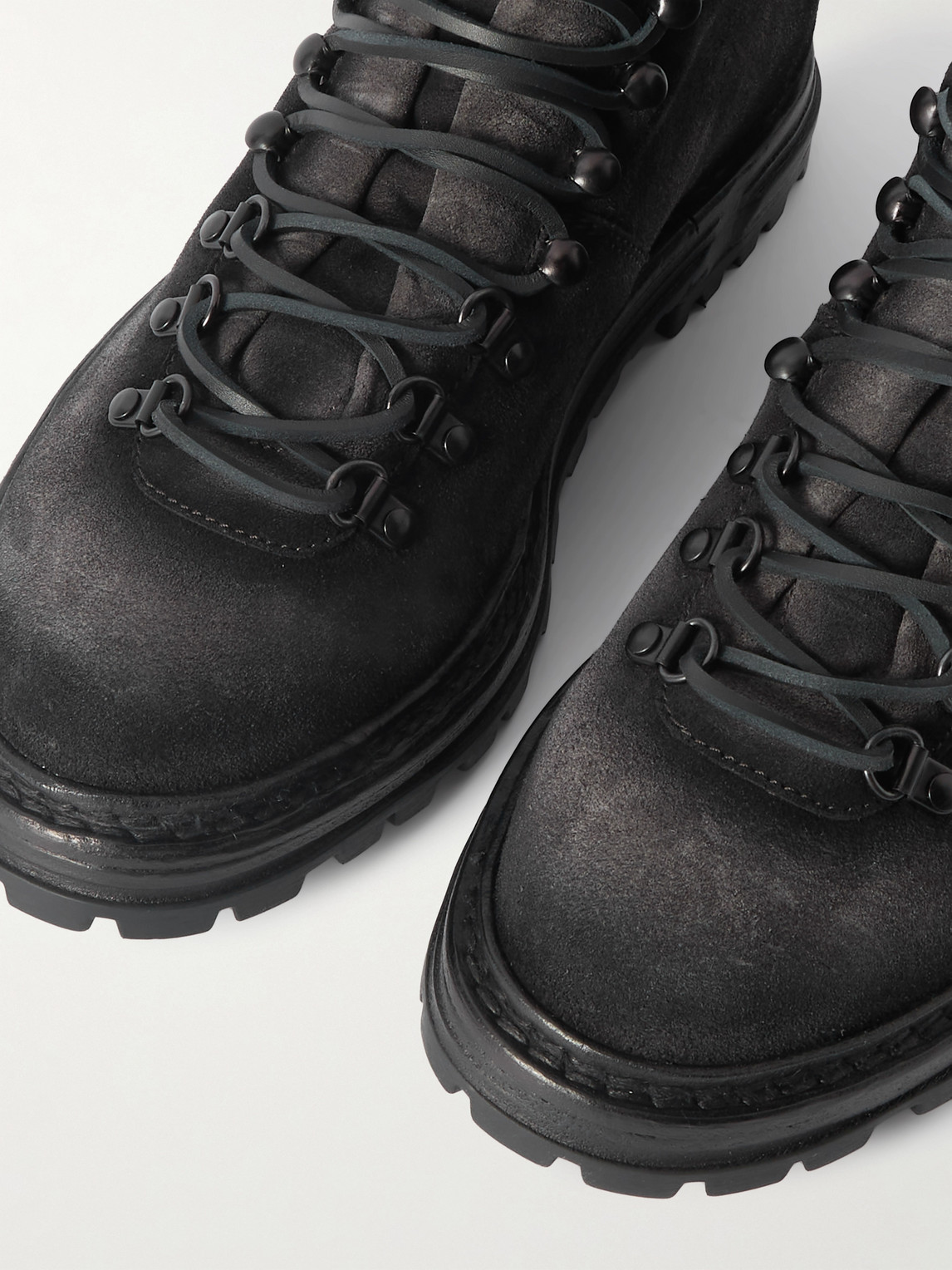 Officine Creative Artik 001 Suede Lace-up Boots In Gray