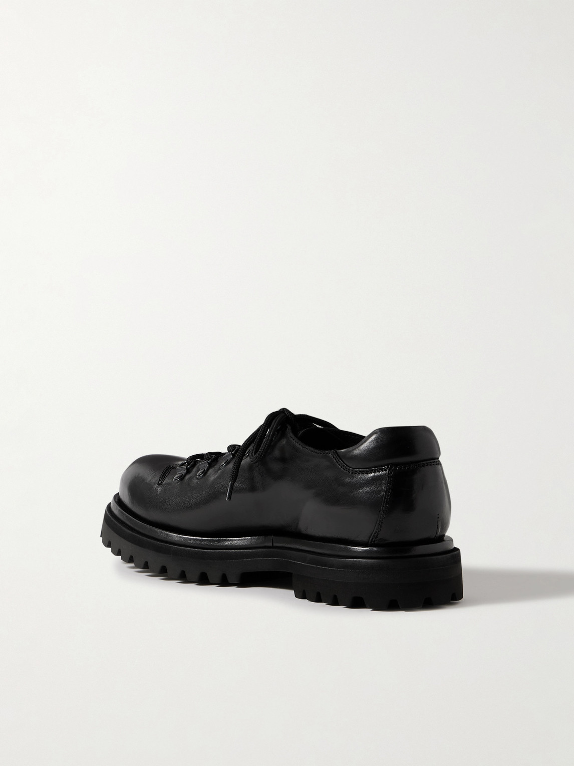 Officine Creative Eventual Dd 105 Airbrushed Leather Derby Shoes In Black