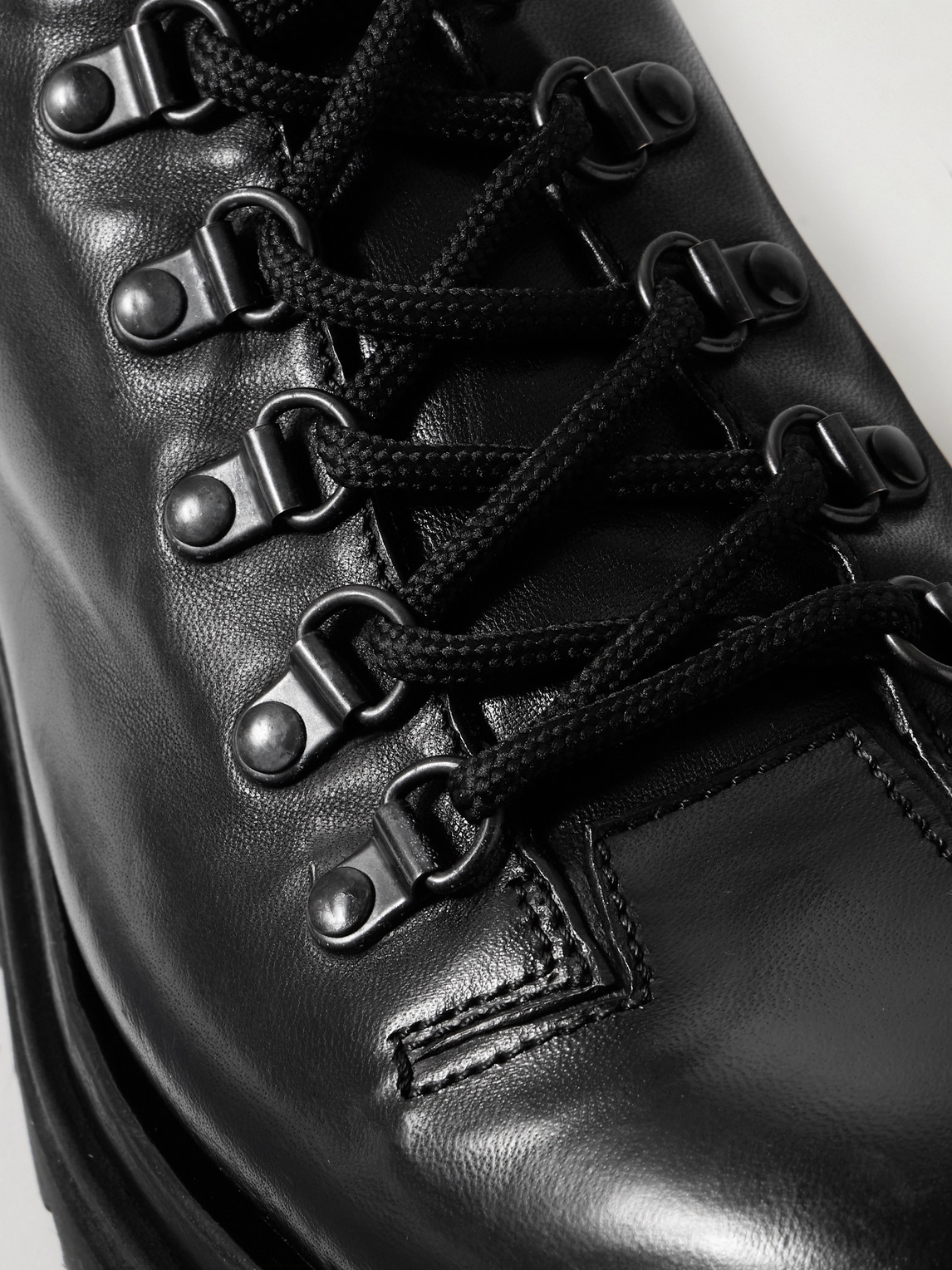 Officine Creative Eventual Dd 105 Airbrushed Leather Derby Shoes In Black
