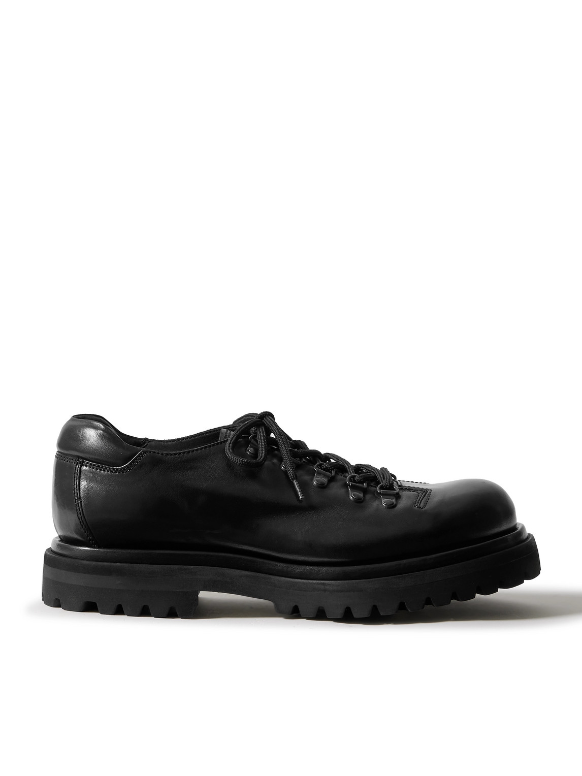 Officine Creative Eventual Dd 105 Airbrushed Leather Derby Shoes In Black