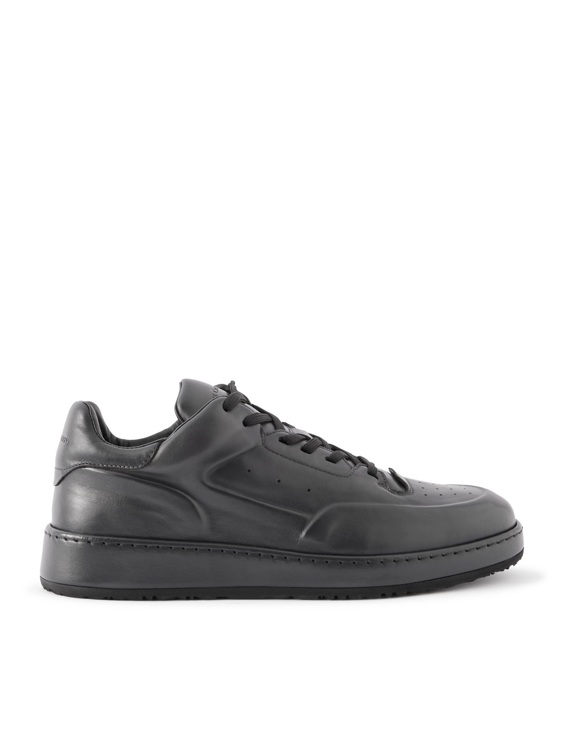 Officine Creative Eraser 001 Airbrushed-leather Sneakers In Black