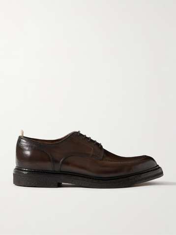 OFFICINE CREATIVE Aston Crepe 003 Airbrushed Leather Derby Shoes
