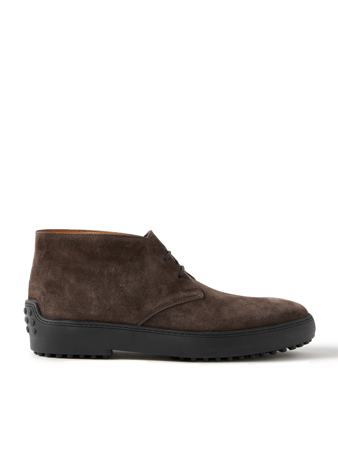 Tod's Winter Gommino Desert Boots In Suede In Brown