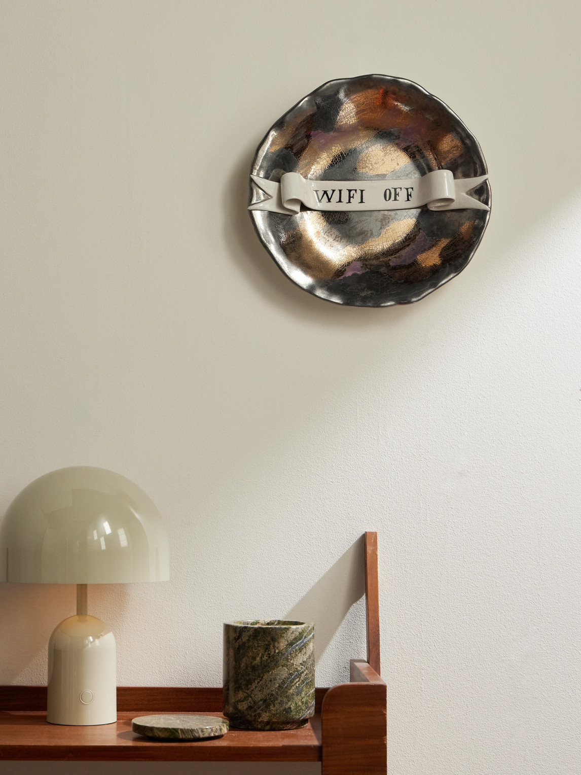 + Ruan Hoffmann Wifi Off Painted Earthenware Plate — 2
