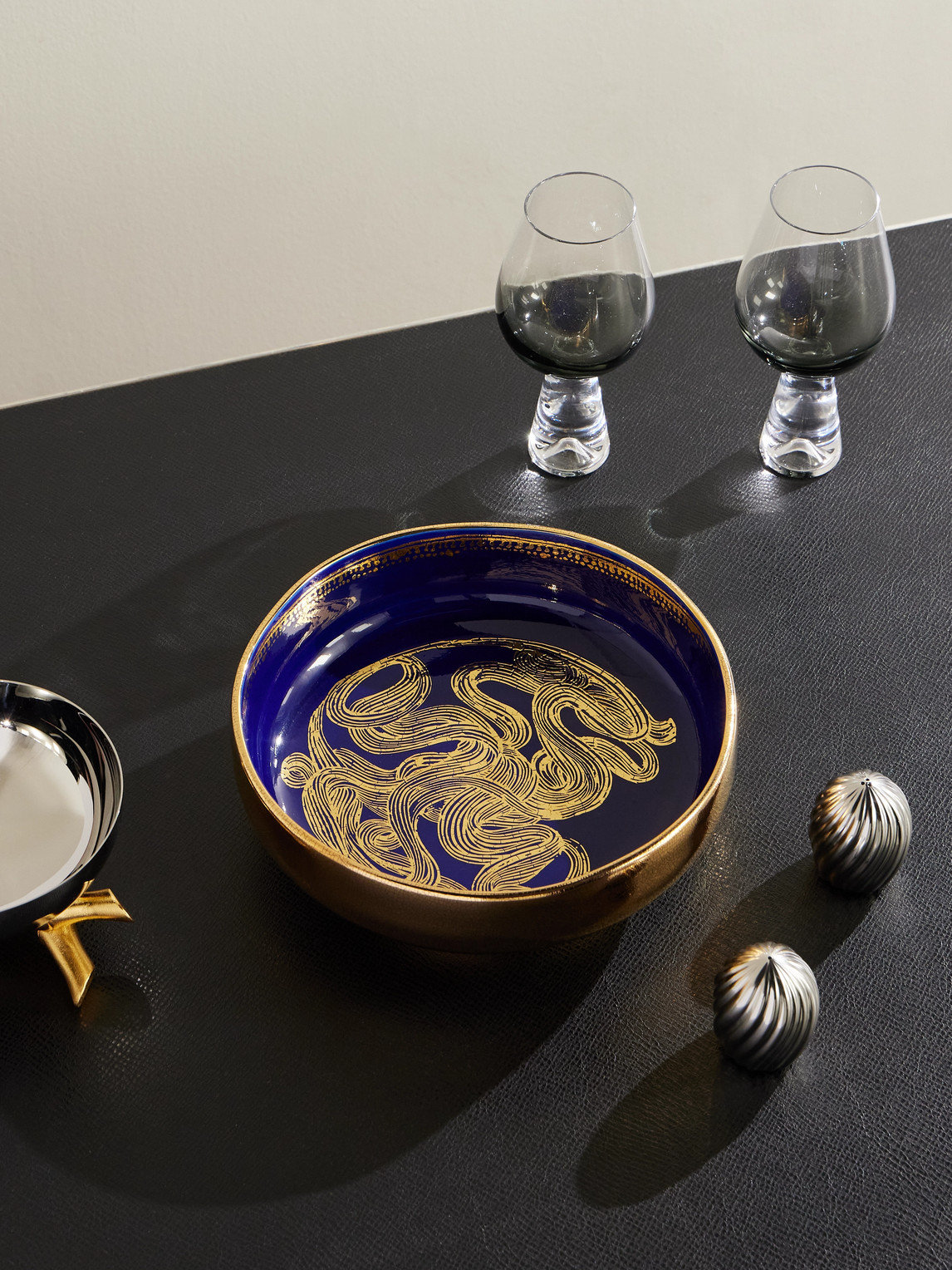 + Ruan Hoffmann Gold-Plated Painted Earthenware Bowl — 2