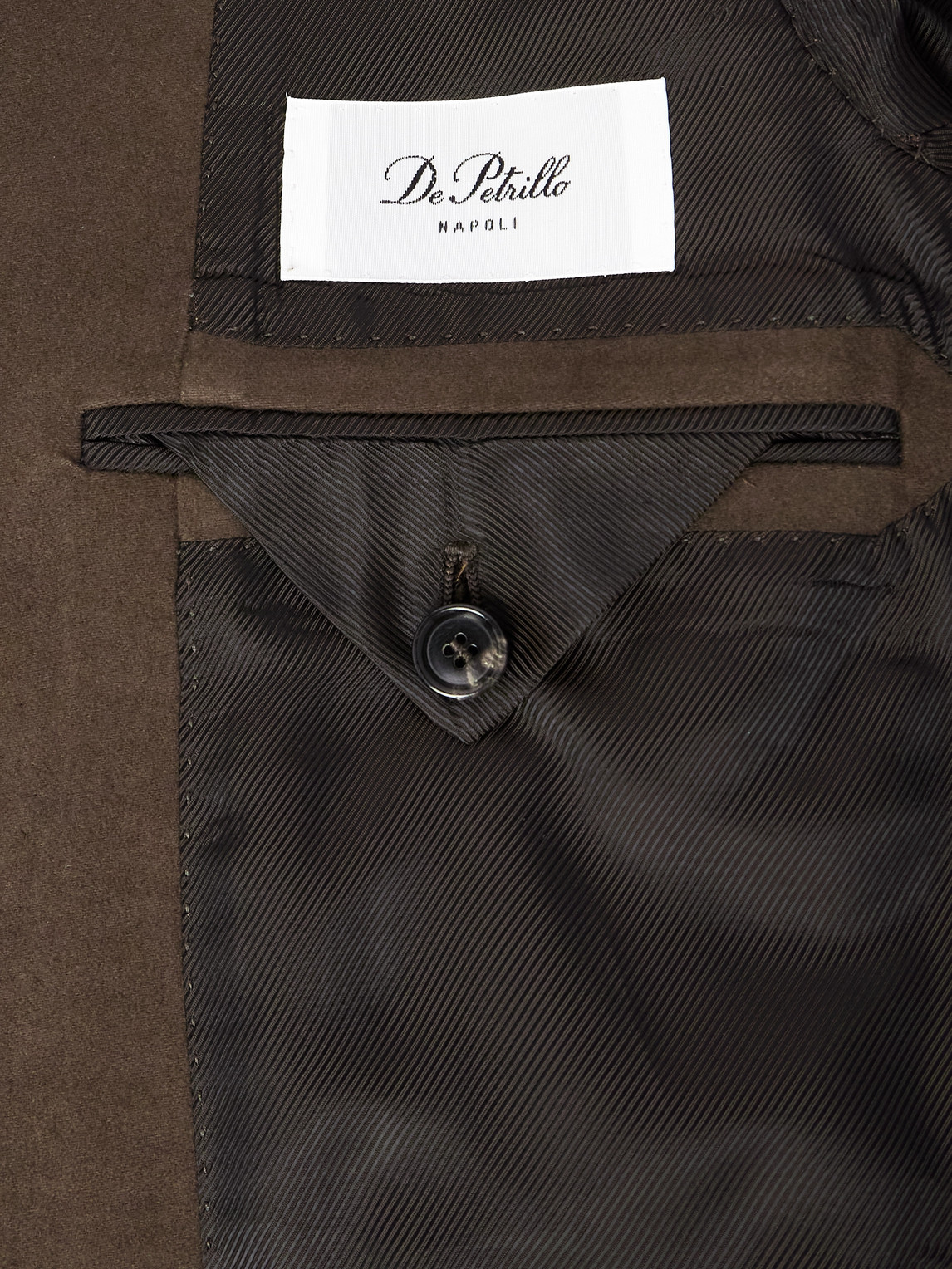 De Petrillo Posillipo Slim-fit Unstructured Cotton Suit Jacket In Brown