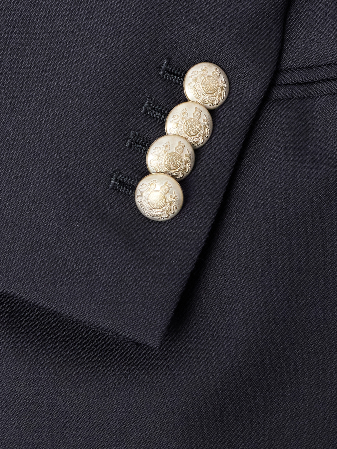 De Petrillo Sorrento Double-breasted Wool-twill Blazer In Blue